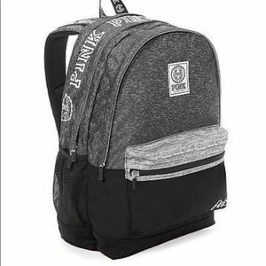 VS PINK marled grey backpack